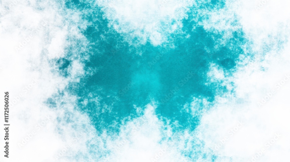Poster soft, ethereal abstract background with a blue watercolor effect and textured clouds creating a calm