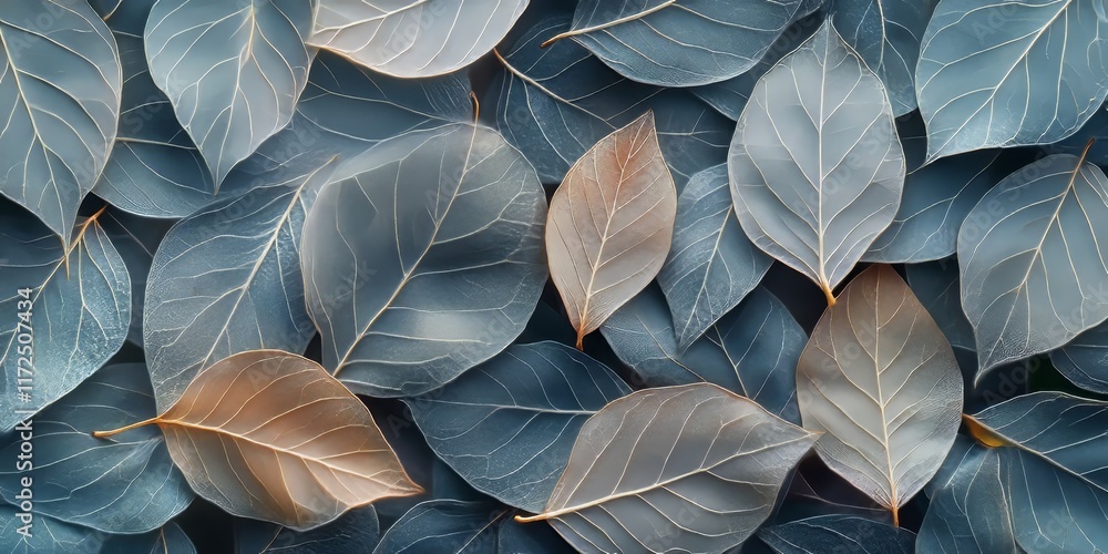 Poster delicate little leaves displaying a stunning pattern are captured in this image, showcasing the beau