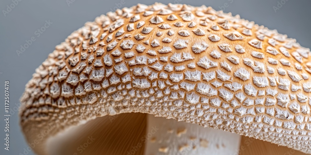 Poster Close up view of a Mushroom Boletus, showcasing the intricate details and textures that define this unique Mushroom Boletus species, highlighting its natural beauty and characteristics.