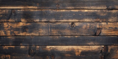 Rustic wood texture background featuring an old, dark wooden wall surface. This rustic wood texture background is ideal for various design purposes and creative projects.