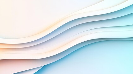 Waves abstract background concept. A minimalist abstract design featuring soft curves and smooth gradients in pastel colors.