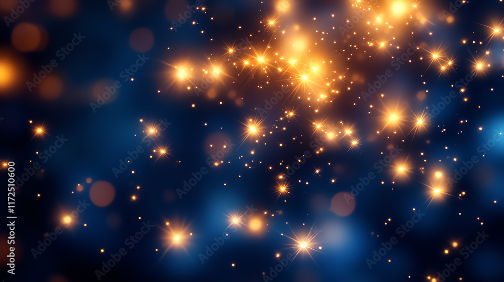 Poster a mesmerizing abstract background featuring glowing orbs and particles in vibrant colors, perfect fo