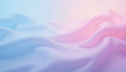 Obraz premium Abstract fluid background with wavy folds in soft pastel colors creating a gentle and dreamy feel, suitable for backgrounds or digital art projects.