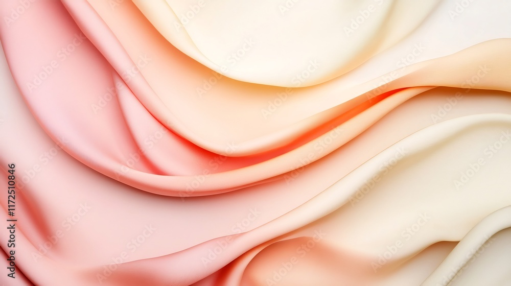 Poster flowing ribbon-like shapes in a clean,minimal layout