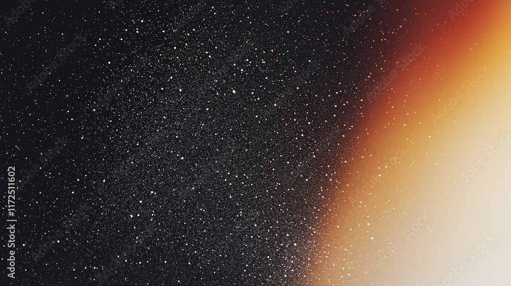 Poster fiery abstract gradient with textured depth: a bold blend of orange and black hues