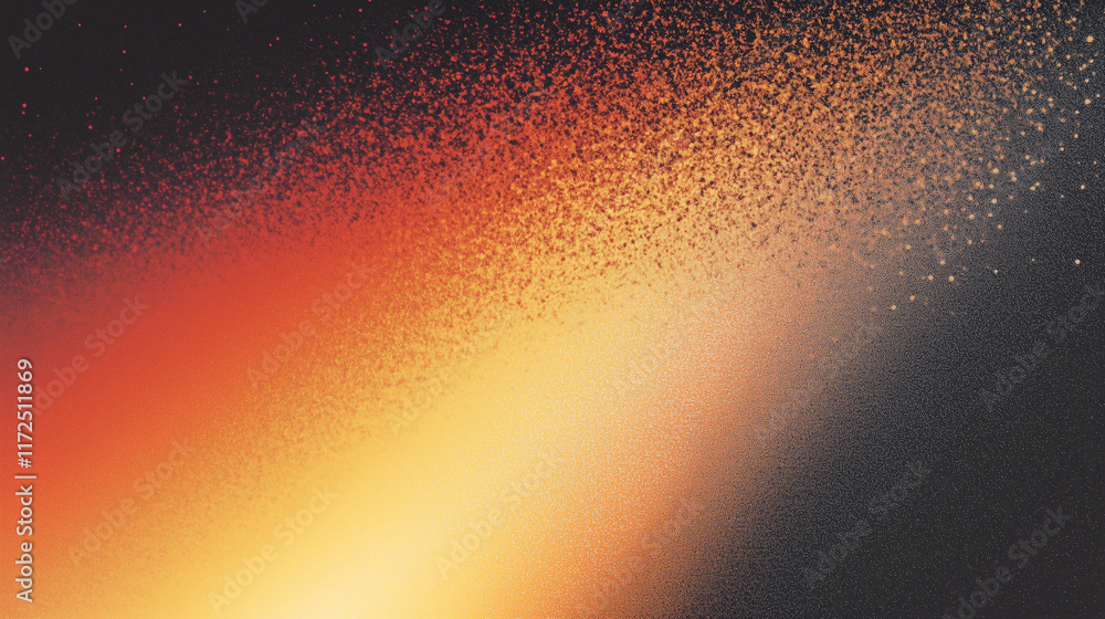 Poster fiery abstract gradient with textured depth: a bold blend of orange and black hues