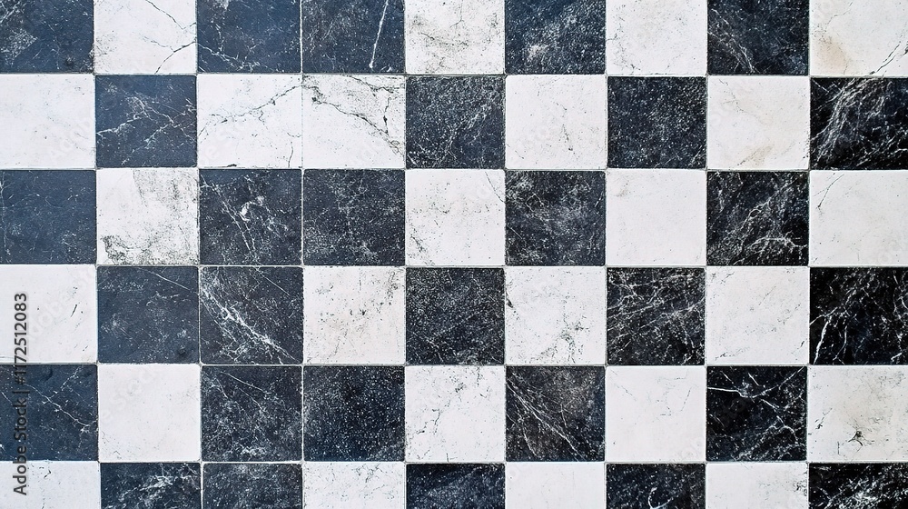 Poster classic checkered pattern in black and white for design use