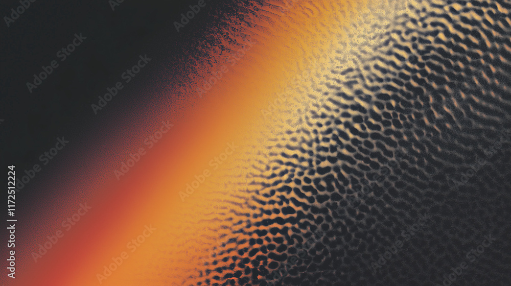 Aufkleber fiery abstract gradient with textured depth: a bold blend of orange and black hues