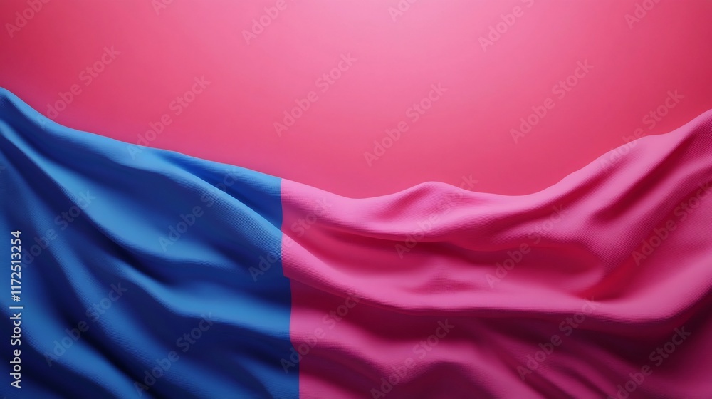 Poster flowing patriotic fabric texture with smooth gradient color blend