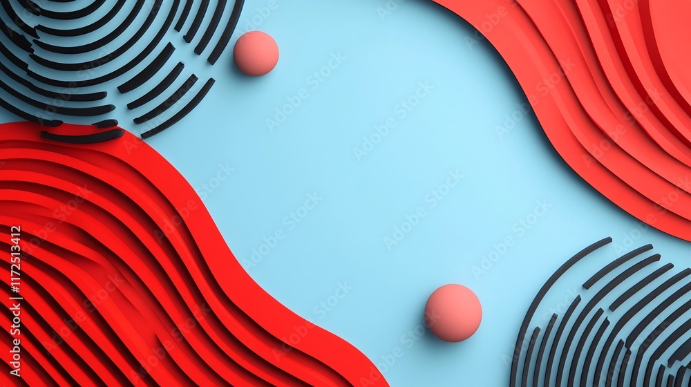 Poster vibrant dynamic american flag layout with ample copy space in 3d background