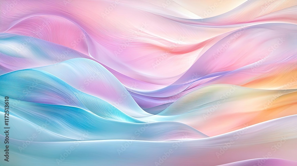Poster waves abstract background concept. a beautiful abstract background featuring flowing pastel colors i