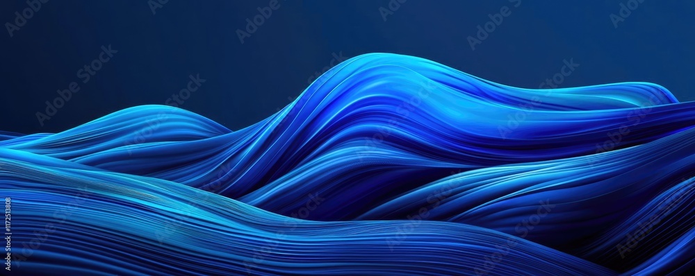 Poster waves abstract background concept. abstract blue waves create a serene and modern visual experience.