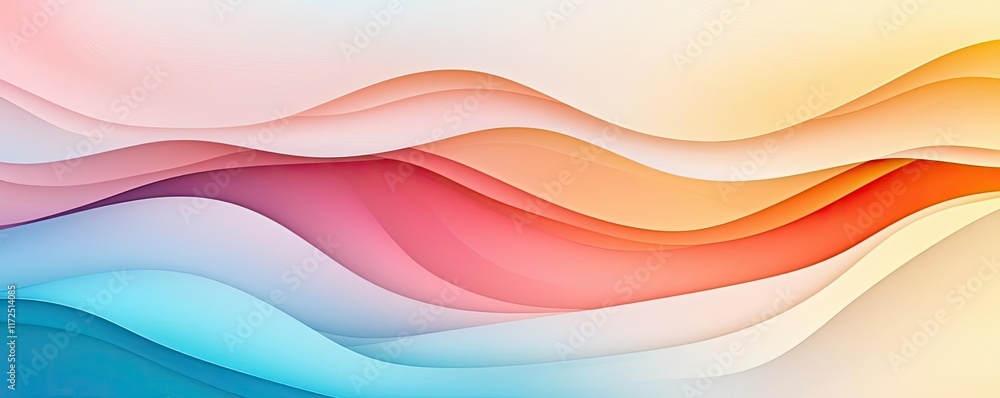 Poster waves abstract background concept. colorful abstract waves create a soothing and modern visual impac