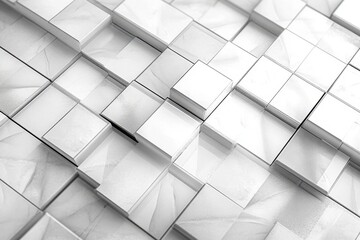 A versatile white and grey abstract background featuring square patterns- suitable for a wide range of presentation designs- including those for business- corporate- institutional- party- festive- sem