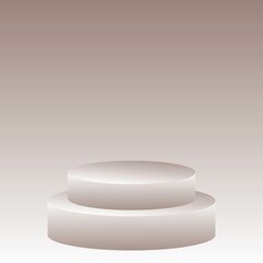 3d Brown Podium with Gradient Background