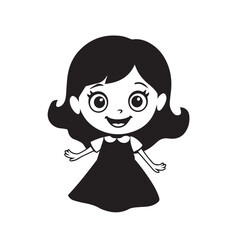 Cute happy girl vector
