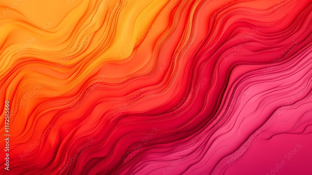 Poster mesmerizing fiery gradient fluid patterns