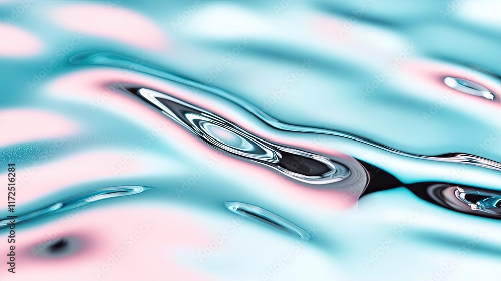 Poster metallic abstract background idea. abstract ripple patterns in water showcasing a blend of blue and 