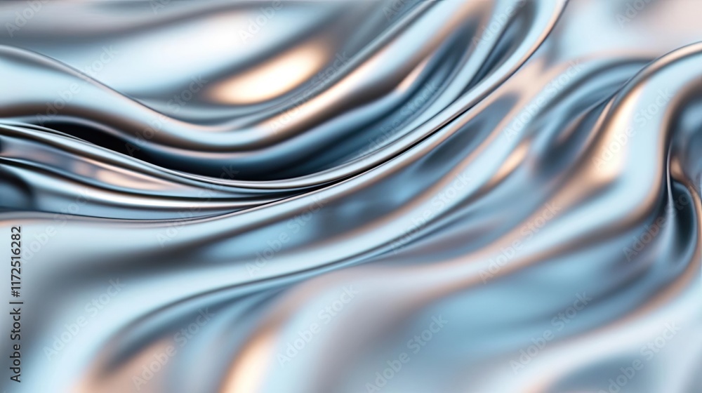 Poster metallic abstract background idea. abstract shiny metallic texture with flowing waves and smooth sur