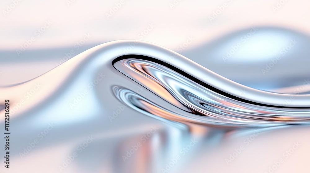 Poster metallic abstract background idea. abstract wave design with smooth silver texture and subtle color 