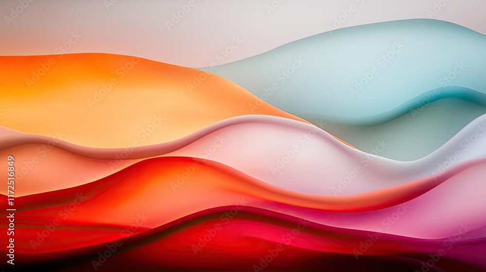 Poster waves abstract background concept. abstract waves of color create a dynamic and vibrant visual exper