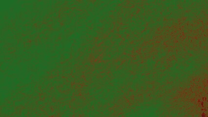A textured green background with red abstract, vein-like patterns scattered throughout, creating an organic and chaotic effect