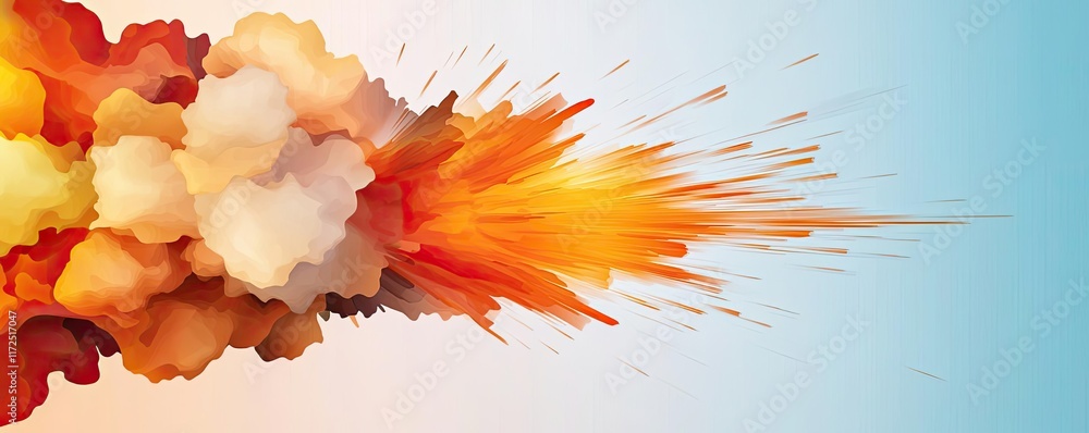 Poster splash abstract background idea. vibrant explosion of colors in a dynamic, artistic design for moder