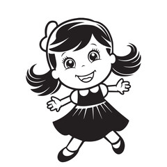 Cute happy girl vector