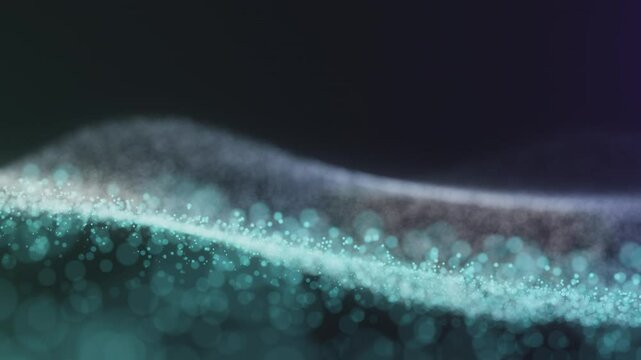 Soft Blue and White Particle Wave Background