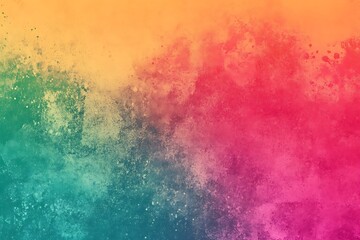 Fototapeta premium Vibrant gradient backdrop featuring dark noise in teal, orange, yellow, and blue