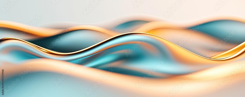 Aufkleber waves abstract background concept. abstract fluid waves in soothing colors create a sense of calm an