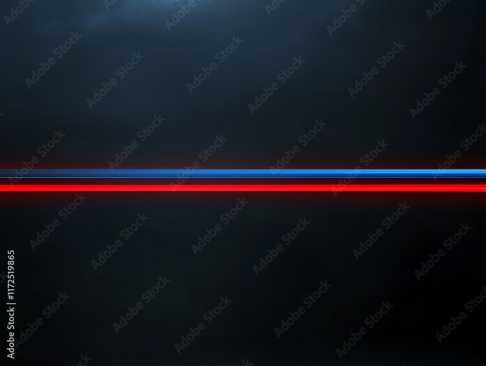 Poster abstract image with red and blue horizontal lines