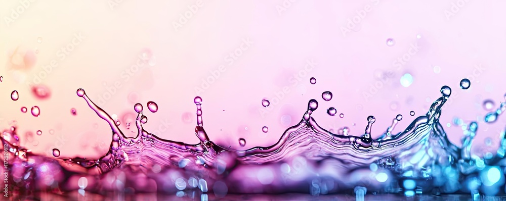 Aufkleber splash abstract background idea. colorful water splash with drops, creating a refreshing atmosphere.