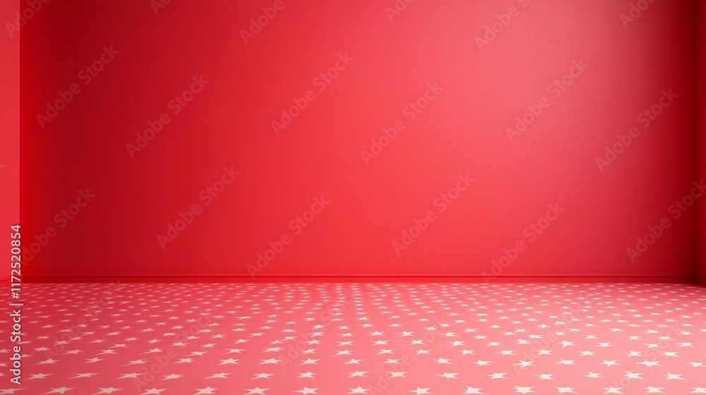 Poster patriotic 3d of usa flag with empty area for text