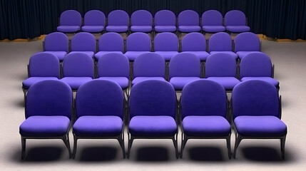 Obraz premium Purple Chairs 3D Illustration