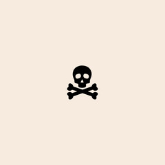 Poison symbol logo icon flat vector design.