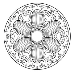Mandala Vector. Mandala for coloring. flower.