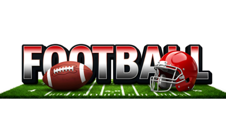 Game Day Football - Bold Typography and Iconic Gear 