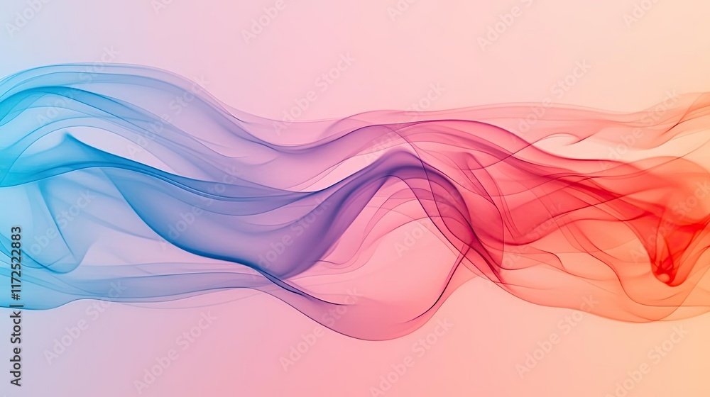 Poster smoke abstract background concept. colorful wave background with smooth transitions of blue and red 
