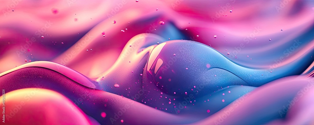 Poster splash abstract background idea. vibrant colorful waves of liquid with smooth textures and appealing