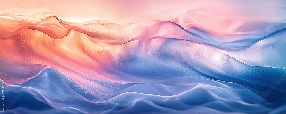 Poster waves abstract background concept. a vibrant abstract composition featuring swirling colors in soft 