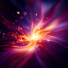 Naklejka premium A vibrant swirl of light and colors, creating an abstract explosion of energy and motion for creative designs and digital art.