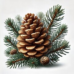 Fototapeta premium A highly detailed and realistic pinecone