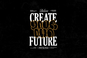 streetwear concept typography vector graphic tee design templates ideas © Spacelabs