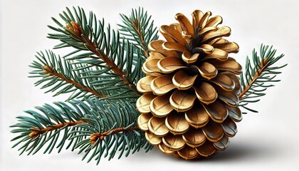 Fototapeta premium A highly detailed and realistic pinecone