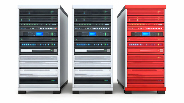 3D Render of Data Servers