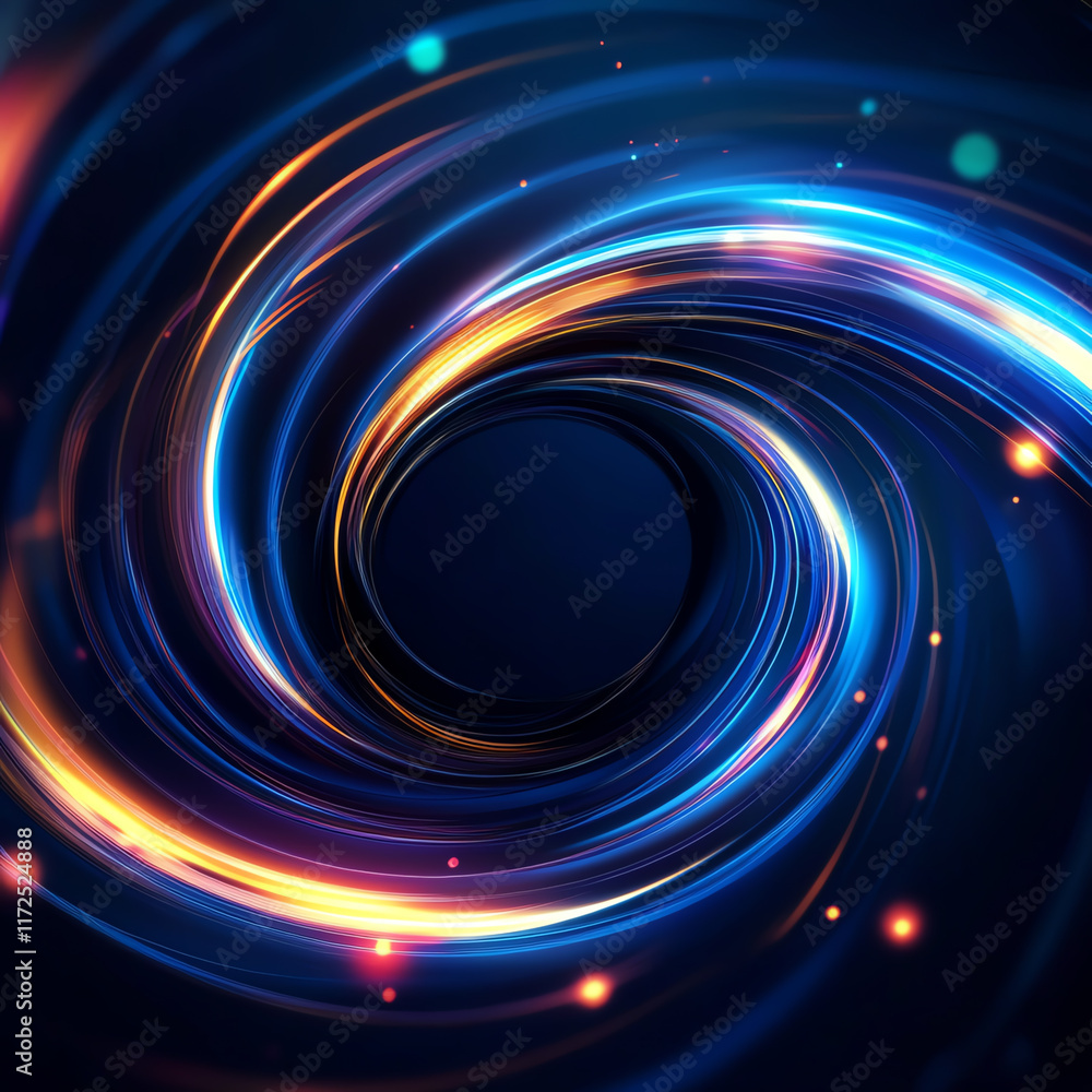Aufkleber abstract swirling vortex of light with vibrant colors, creating a dynamic and mesmerizing visual eff