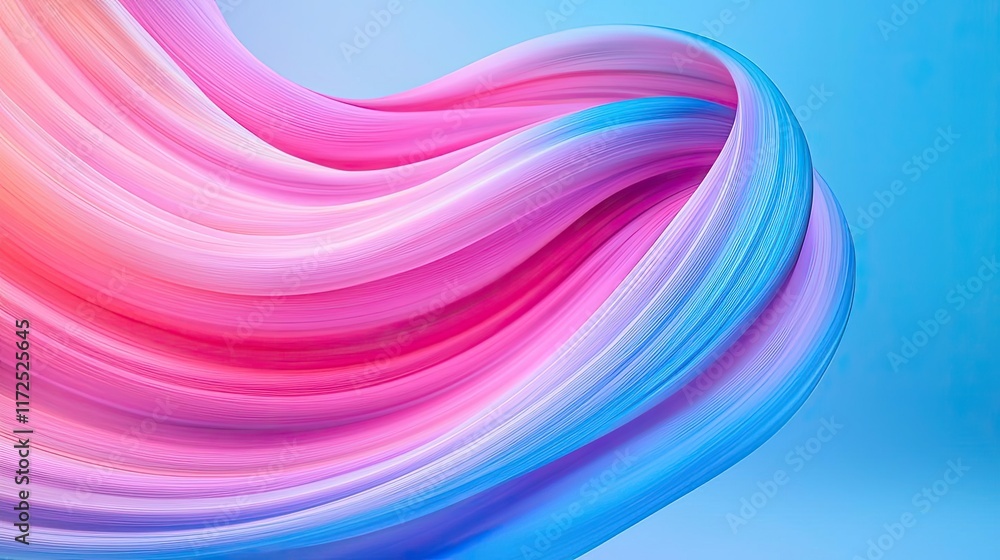 Poster soft abstract background concept. vibrant waves of colorful fabric flowing in gradient shades of pin