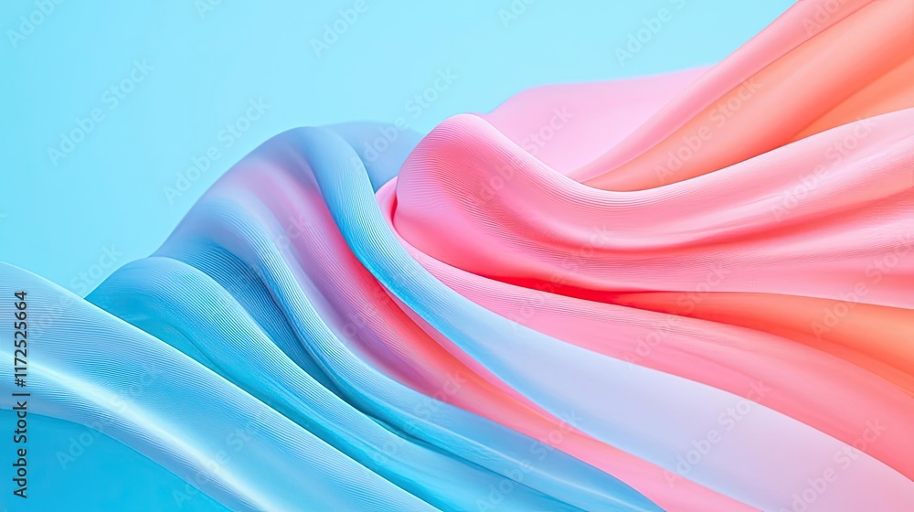 Poster soft abstract background concept. soft flowing fabric in calming colors, ideal for backgrounds and c