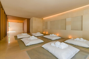 Serene Spa Room Interior Illustration